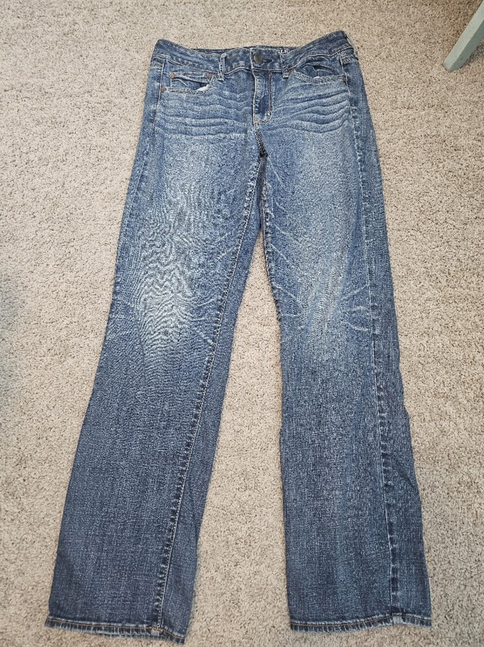 American Eagle Outfitters Women's Straight Leg Jeans, Size 12, Super Stretch